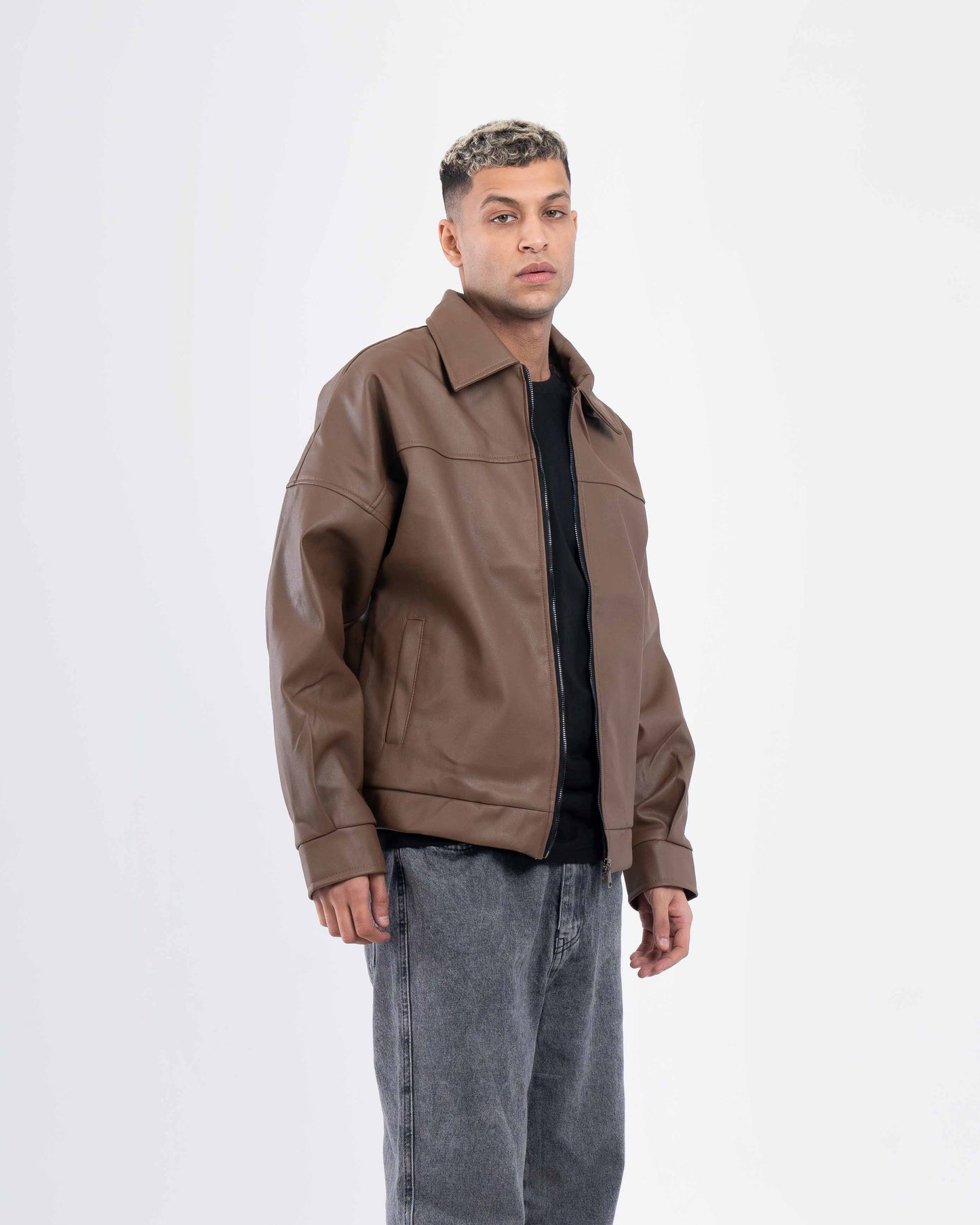 JACKET LEATHER OVERSIZE